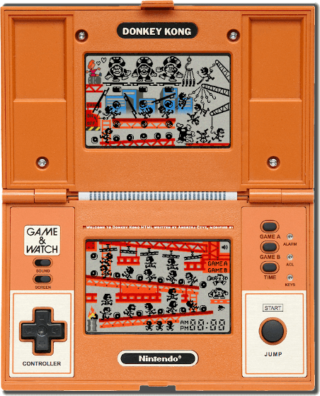 Play G&W Donkey Kong double screen horizontally