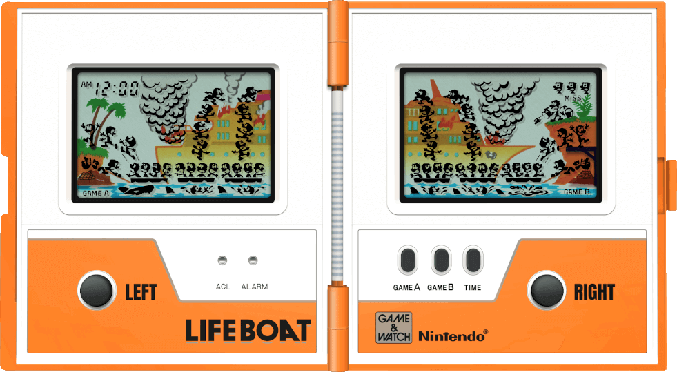 Play G&W Lifeboat double screen horizontally