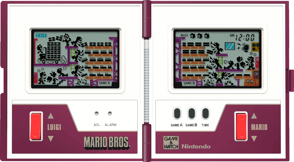 Play Mario Bros. double screen vertically