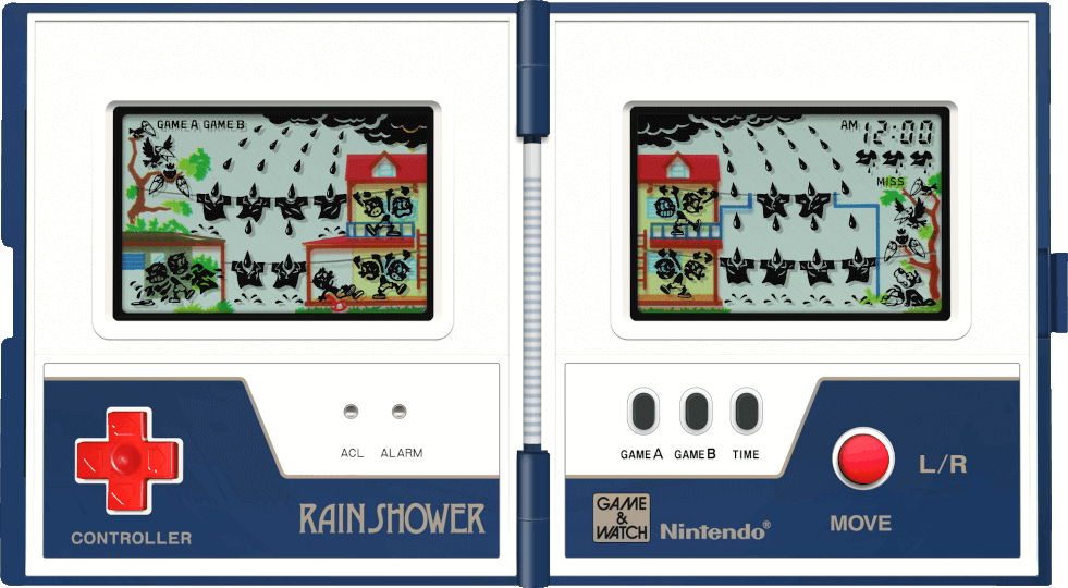 Play G&W Rain Shower double screen horizontally