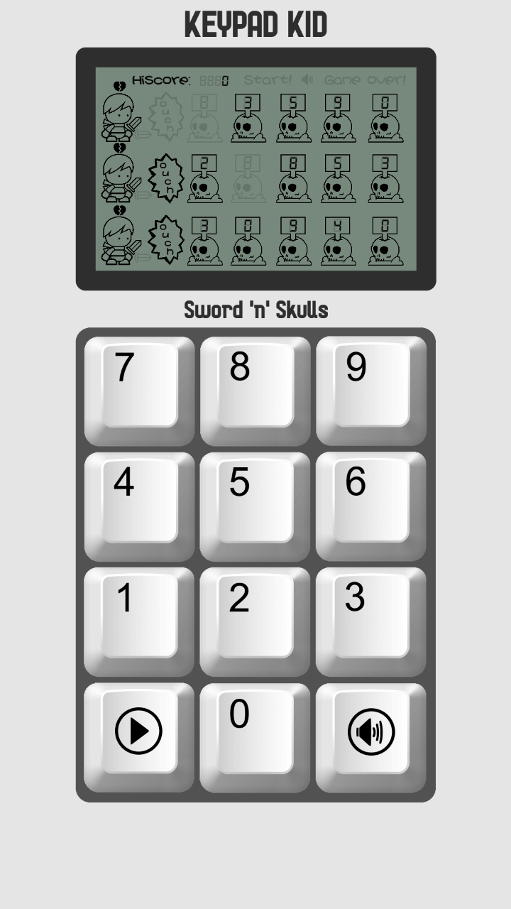 Play Keypad Kid: Sword 'n' Skulls