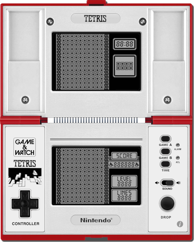 Play G&W Tetris double screen horizontally